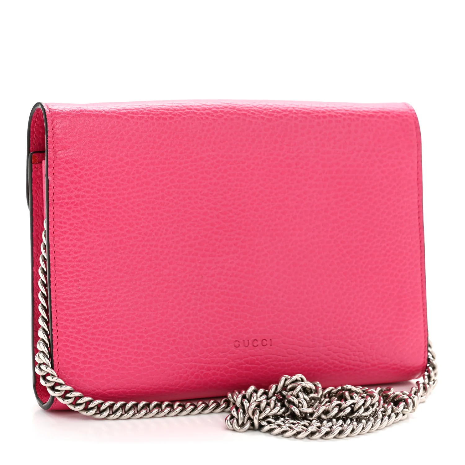 Dollar Calfskin Crystal Mini Dionysus Chain Wallet Box Pink - Image 3