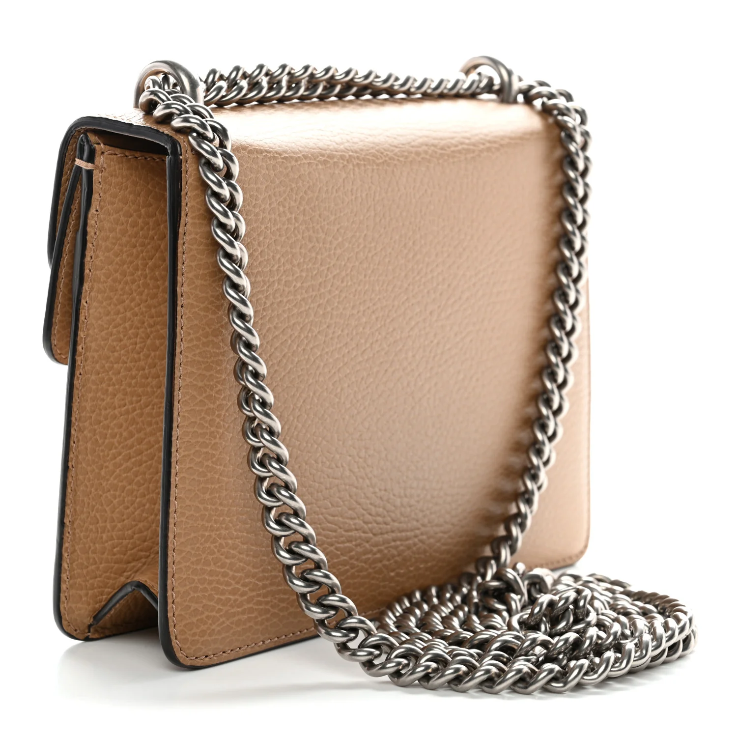 Dollar Calfskin Crystal Mini Dionysus Shoulder Bag Natural Tan Black Diamond - Image 7