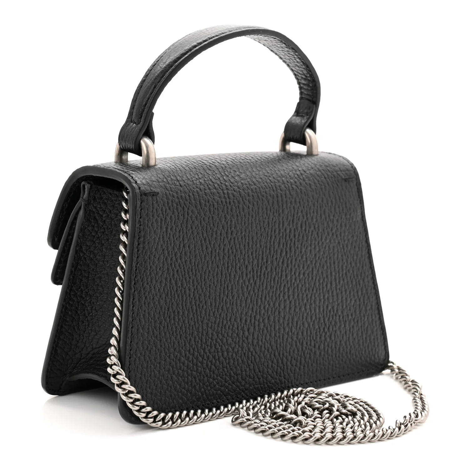 Dollar Calfskin Crystal Mini Dionysus Top Handle Bag Black Crystal - Image 3