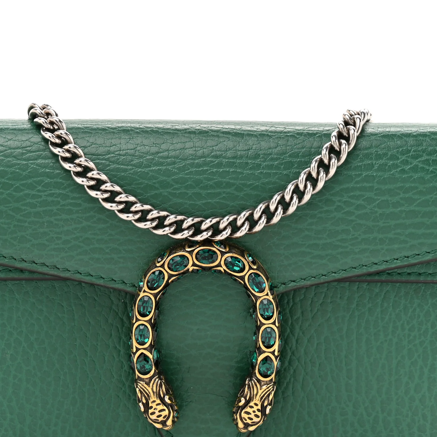 Dollar Calfskin Crystal Super Mini Dionysus Shoulder Bag Emerald - Image 13