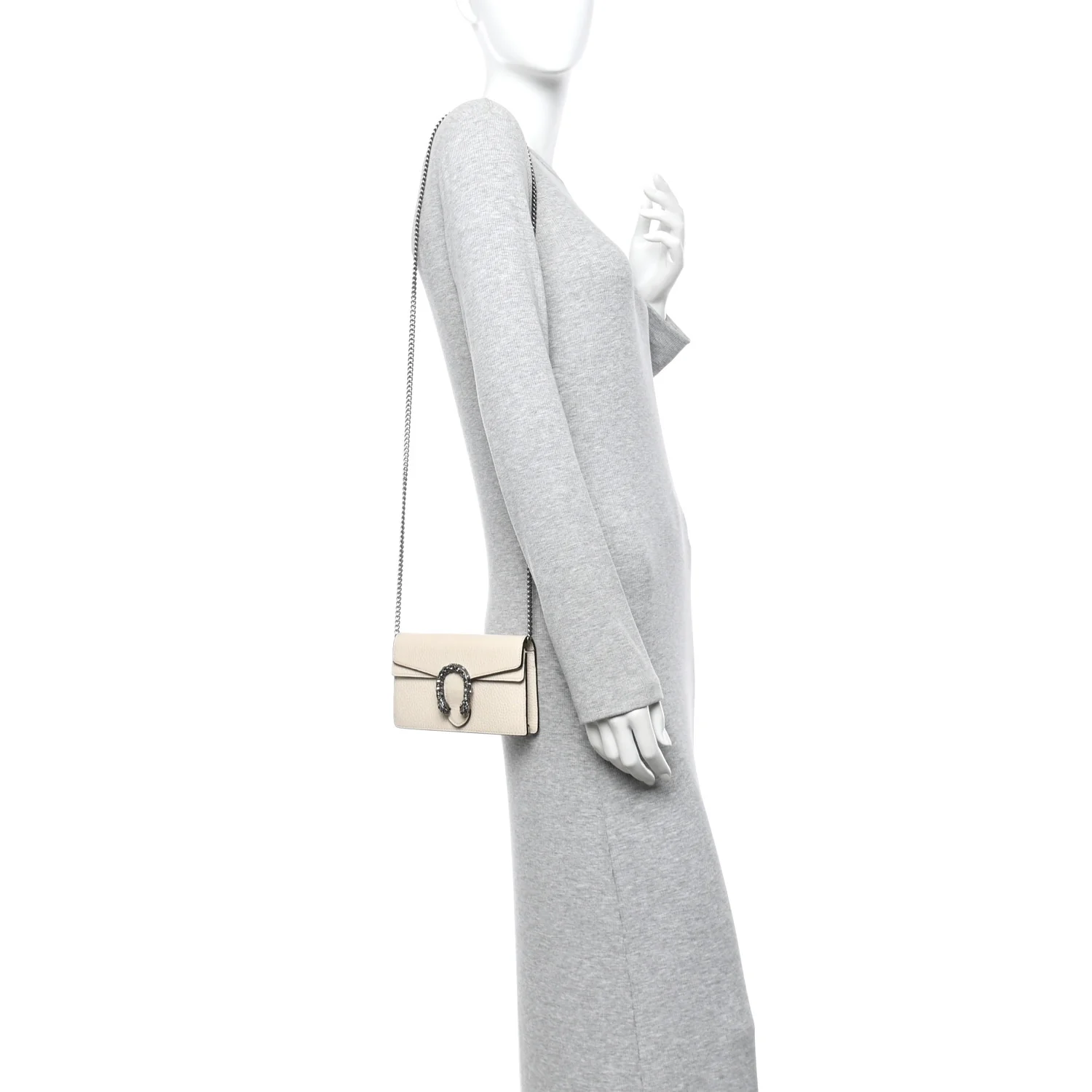 Dollar Calfskin Crystal Super Mini Dionysus Shoulder Bag Mystic White Black Diamond - Image 2