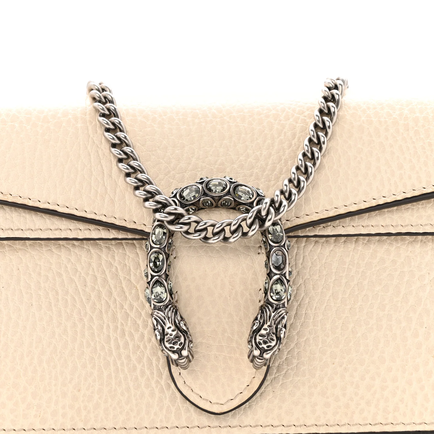 Dollar Calfskin Crystal Super Mini Dionysus Shoulder Bag Mystic White Black Diamond - Image 7