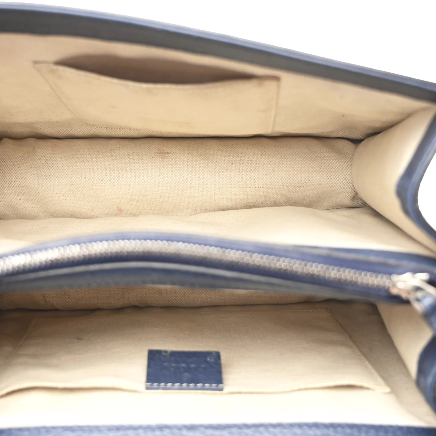 Dollar Calfskin Crystal Web Medium Dionysus Bamboo Top Handle Bag Blue Agata Montana Sapphire - Image 5