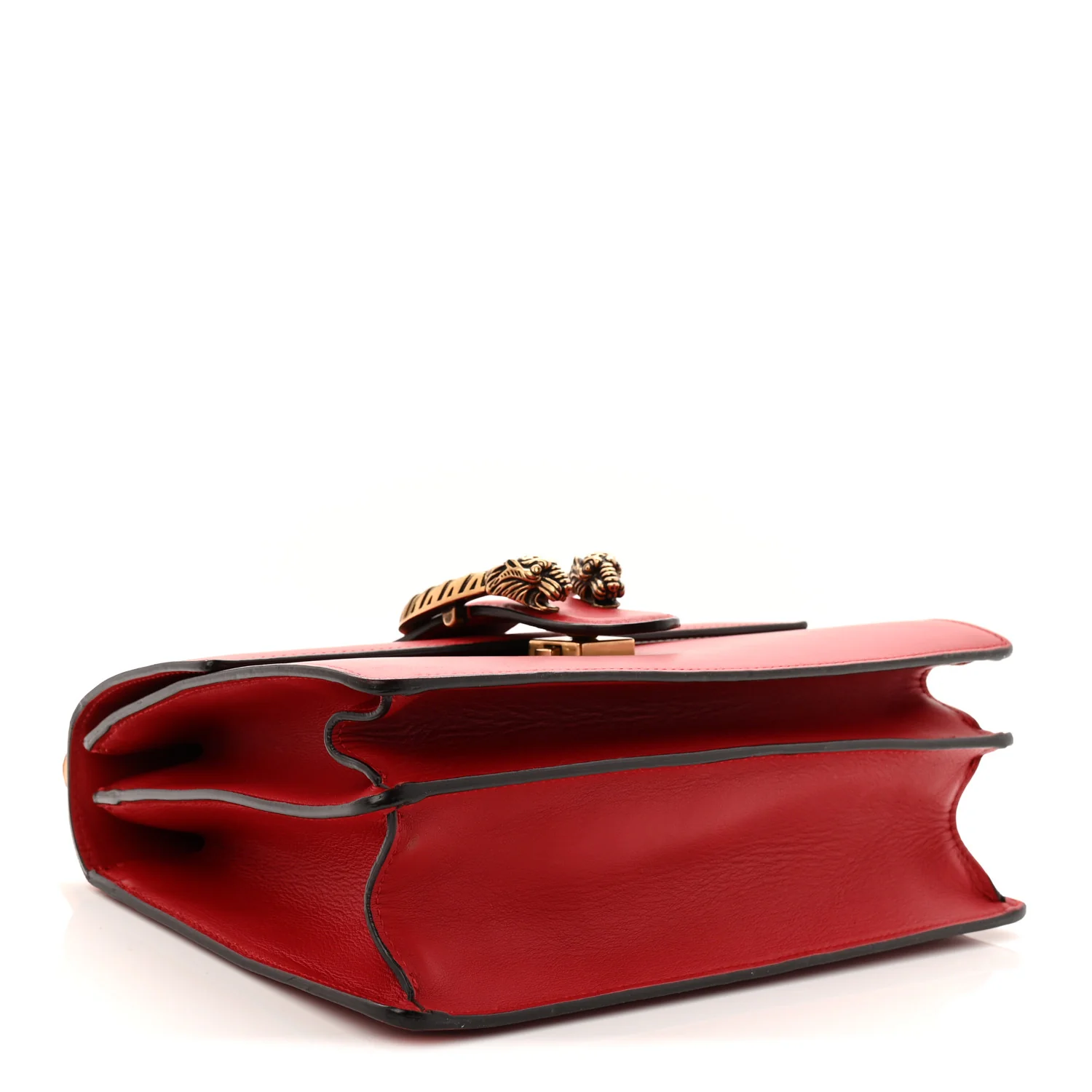 Dollar Calfskin Crystal Web Medium Dionysus Bamboo Top Handle Bag Hibiscus Red Black Diamond - Image 4