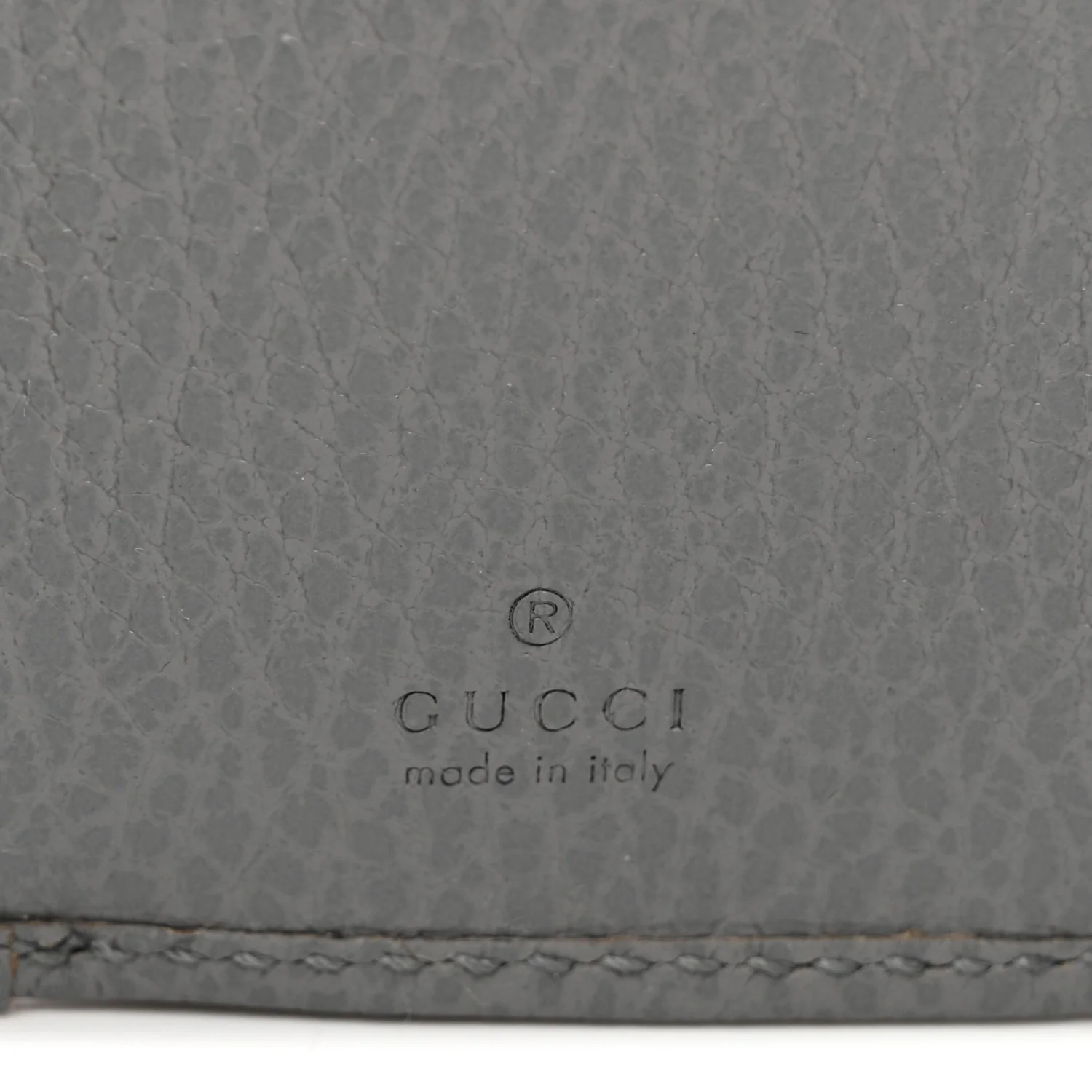 Dollar Calfskin Enamel Monochrome Medium GG Marmont Wallet Deep Grey - Image 6