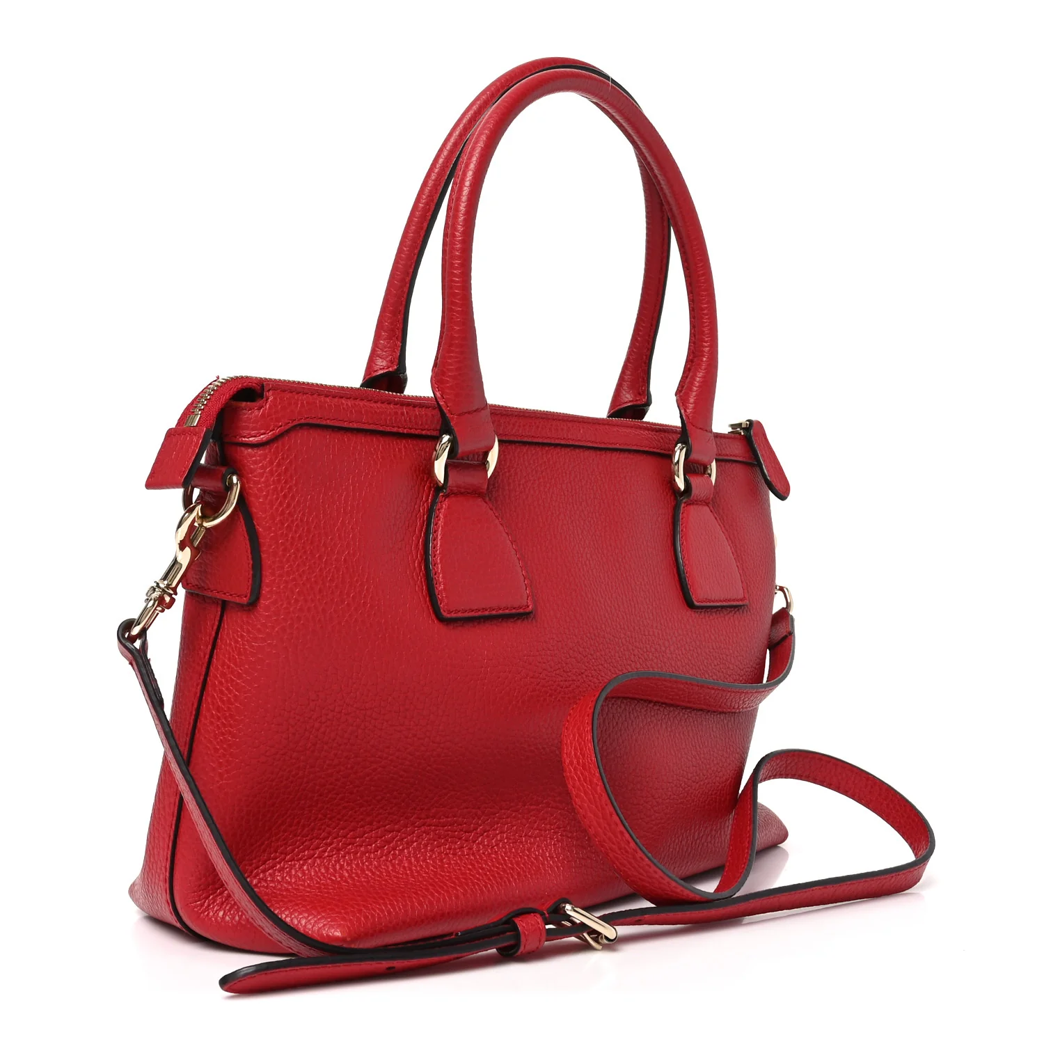 Dollar Calfskin GG Charm Satchel Red - Image 3