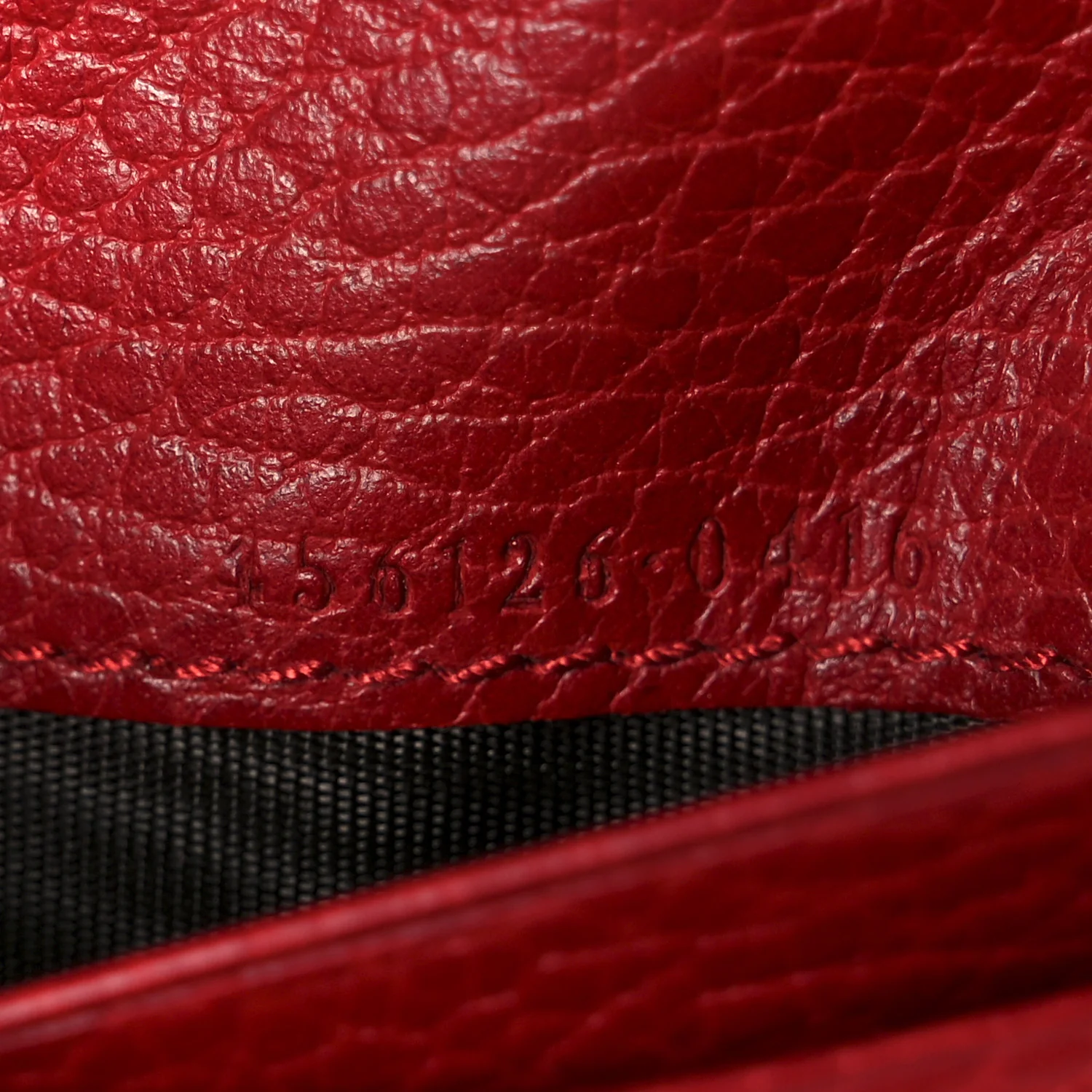 Dollar Calfskin GG Marmont Card Case Hibiscus Red - Image 9