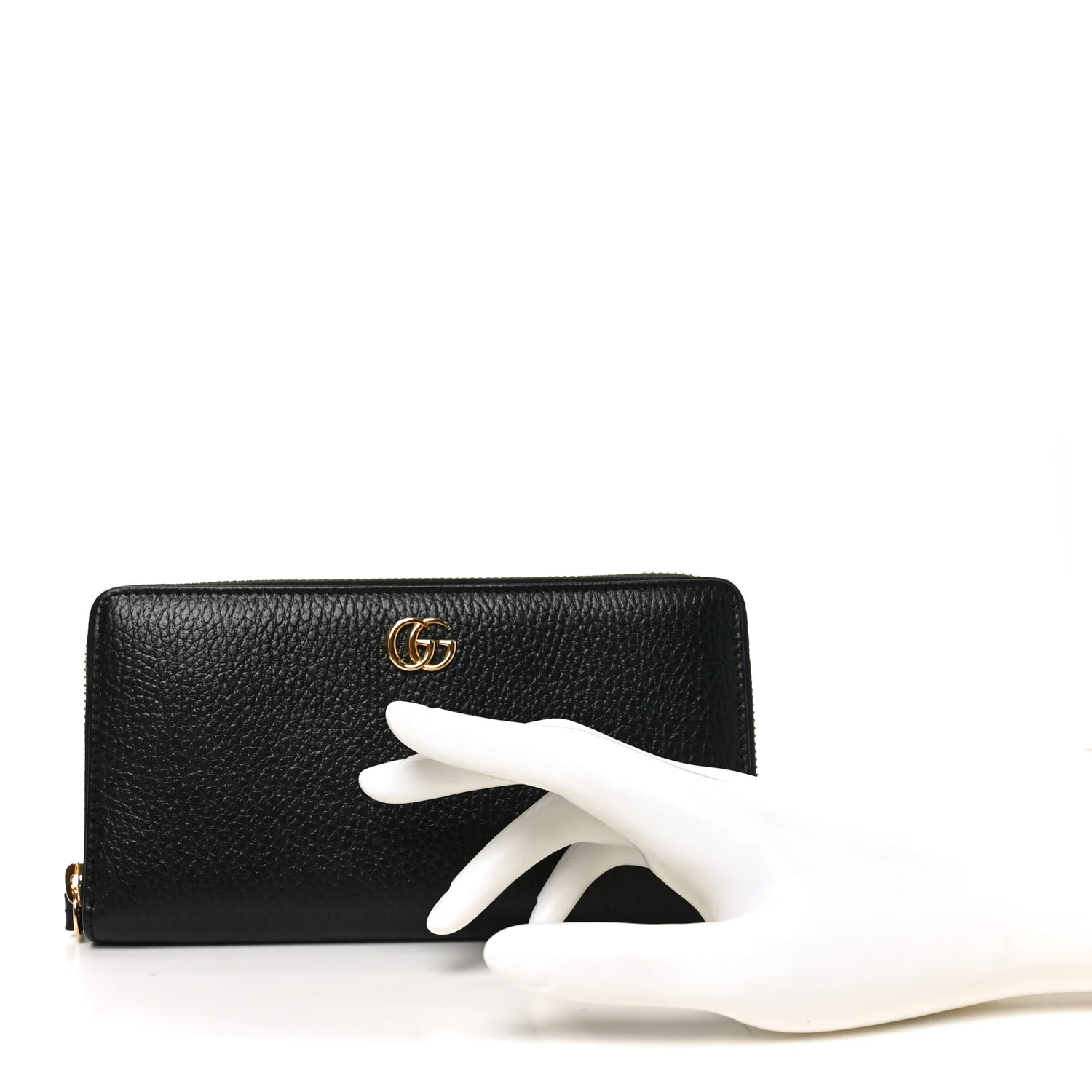 Dollar Calfskin GG Marmont Zip Around Wallet Black - Image 2