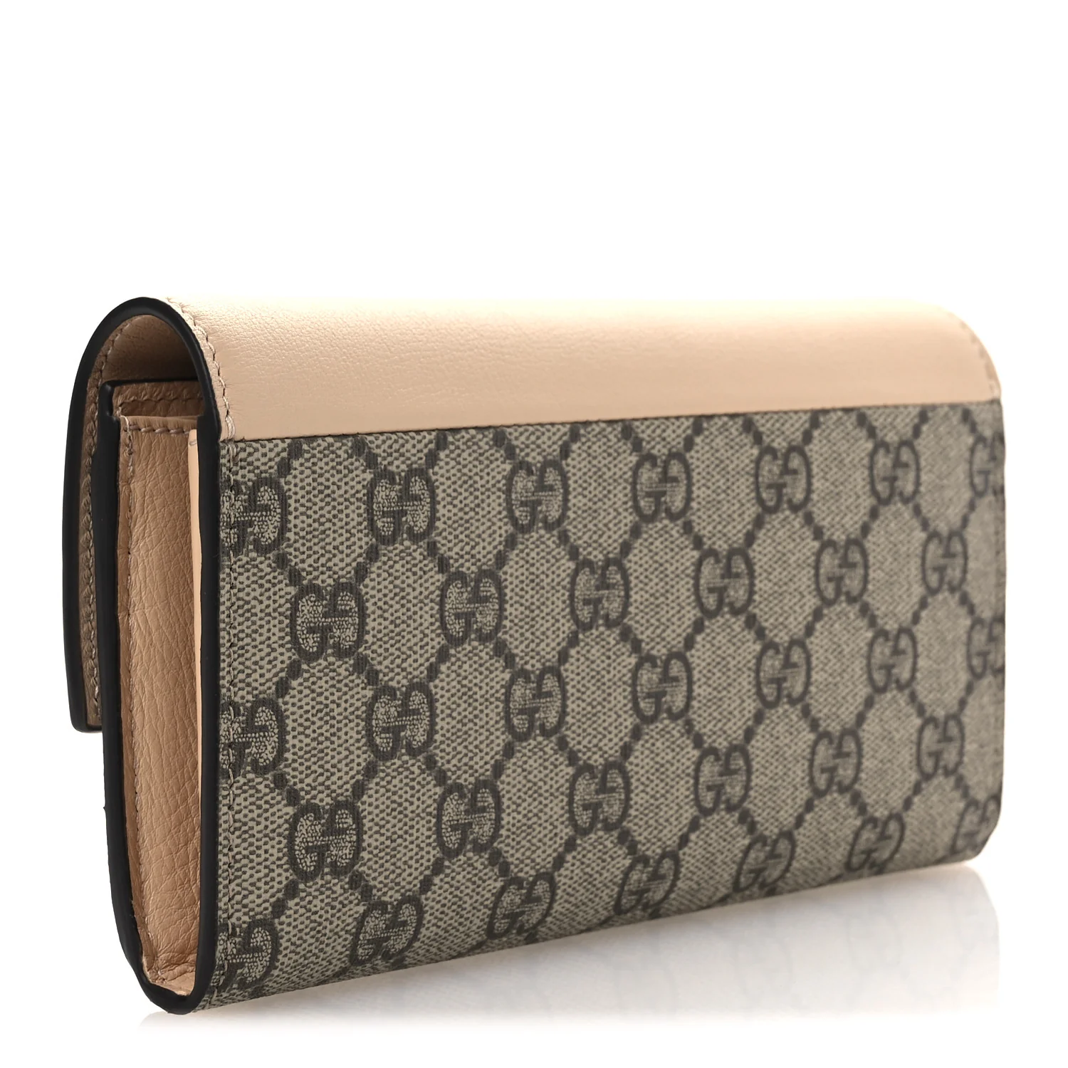 Dollar Calfskin GG Supreme Monogram GG Marmont Continental Wallet Old Souffle Rose Beige Ebony - Image 3