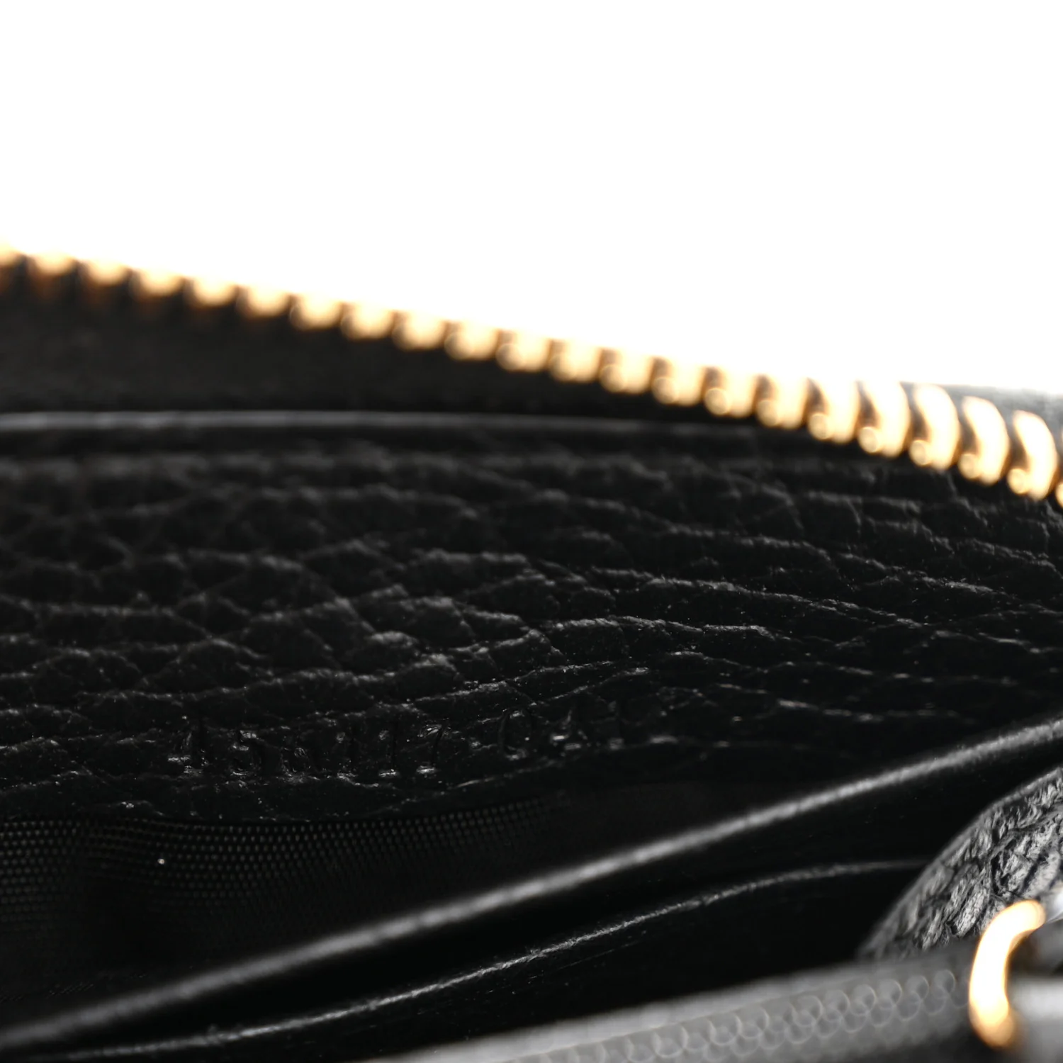 Dollar Calfskin GG Supreme Monogram GG Marmont Zip Around Wallet Black Beige Ebony - Image 7