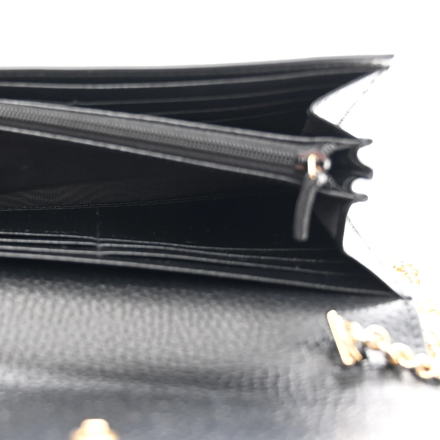 Dollar Calfskin GG Supreme Monogram Petite GG Marmont Wallet Chain Bag Black Beige Ebony - Image 6