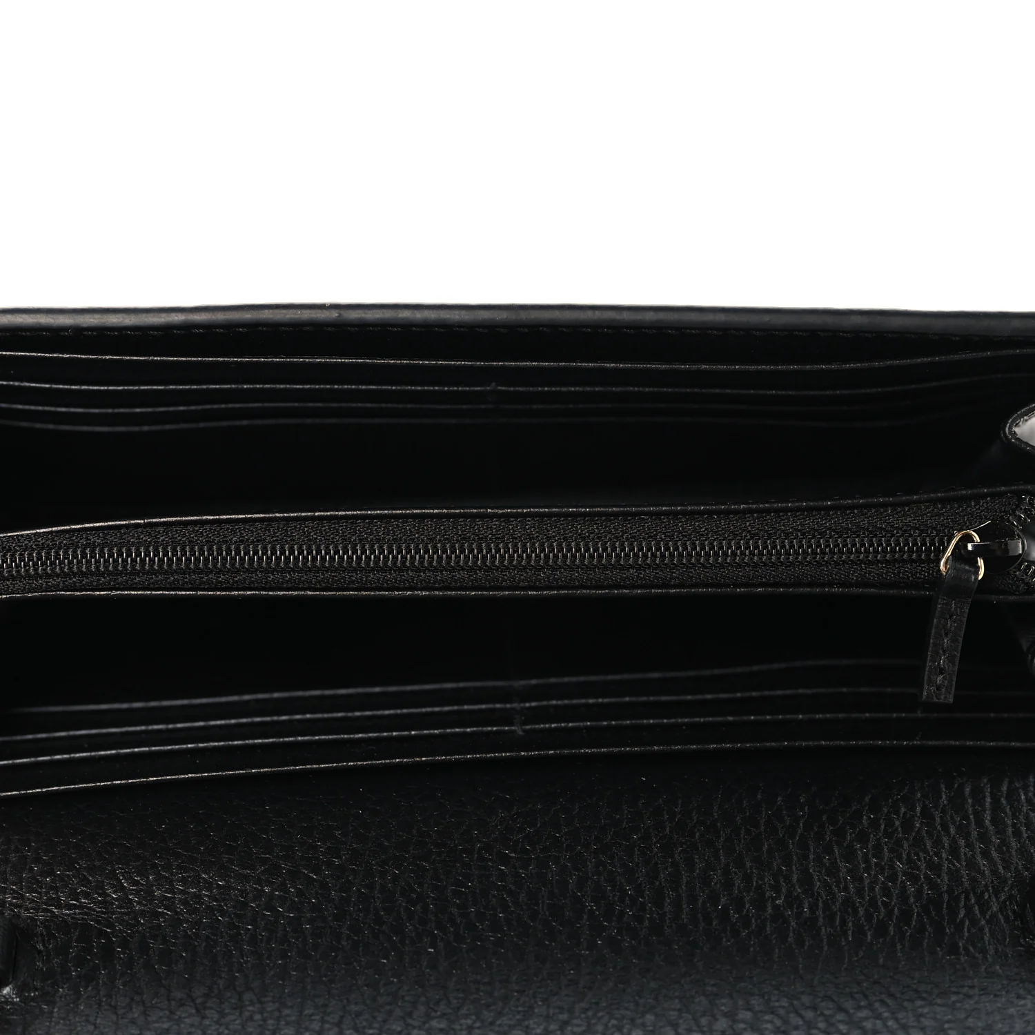 Dollar Calfskin GG Supreme Monogram Petite GG Marmont Wallet Chain Bag Black Beige Ebony - Image 5