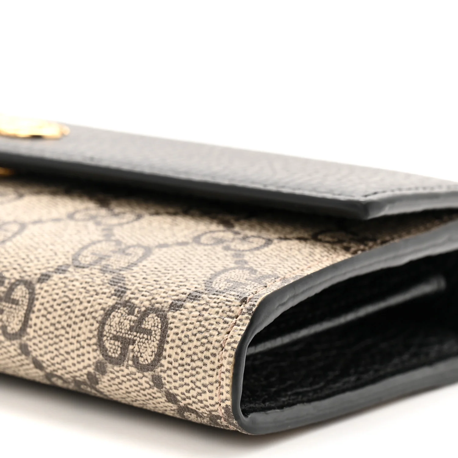 Dollar Calfskin GG Supreme Monogram Petite GG Marmont Wallet Chain Bag Black Beige Ebony - Image 18