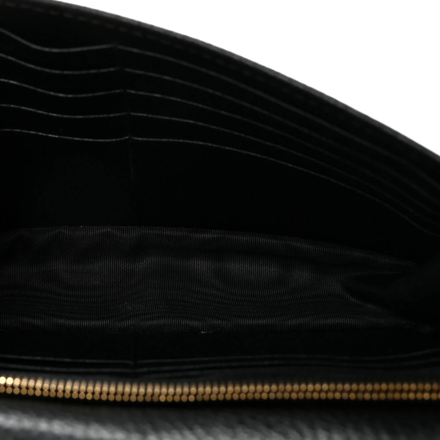 Dollar Calfskin Interlocking G Chain Wallet Black - Image 4