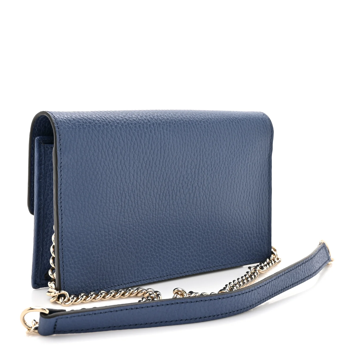 Dollar Calfskin Interlocking G Chain Wallet Caspian - Image 3