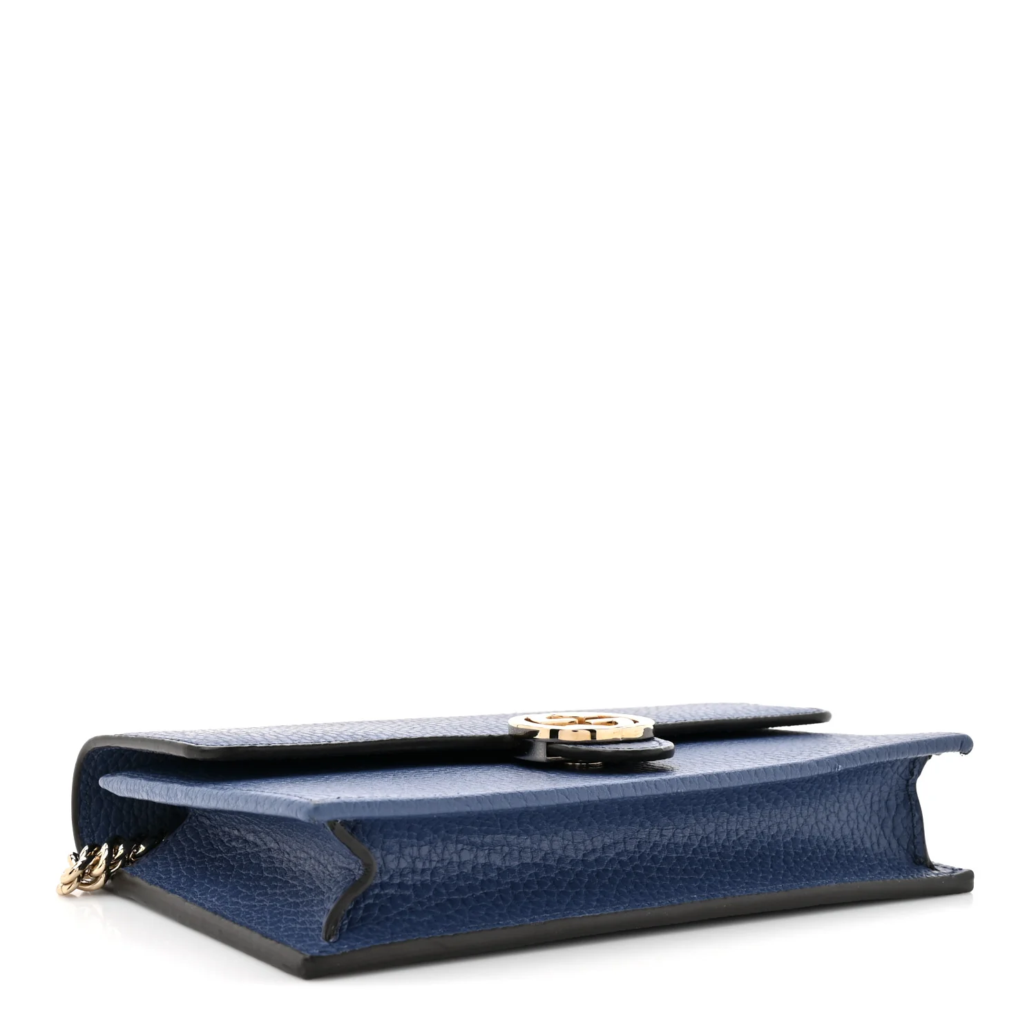 Dollar Calfskin Interlocking G Chain Wallet Caspian - Image 4