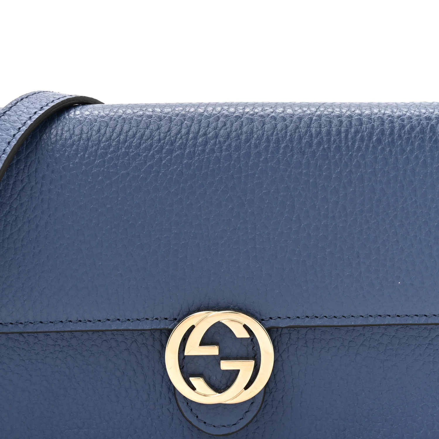 Dollar Calfskin Interlocking G Chain Wallet Caspian - Image 8