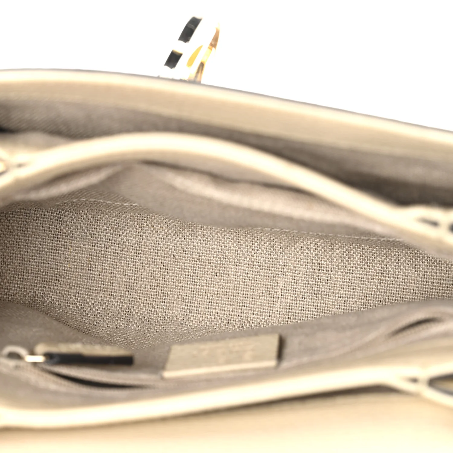 Dollar Calfskin Interlocking G Crossbody Bag Mystic White - Image 5
