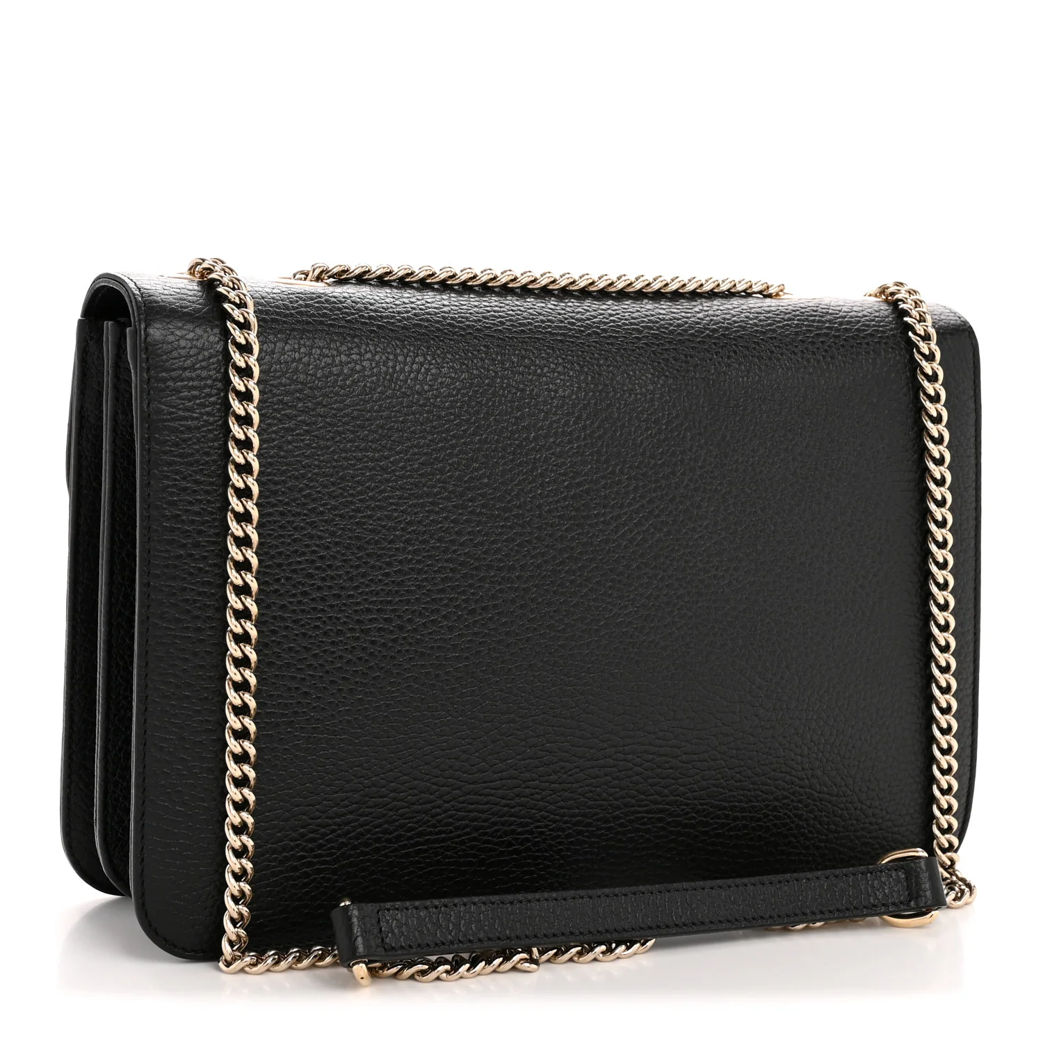 Dollar Calfskin Interlocking G Shoulder Bag Black - Image 3