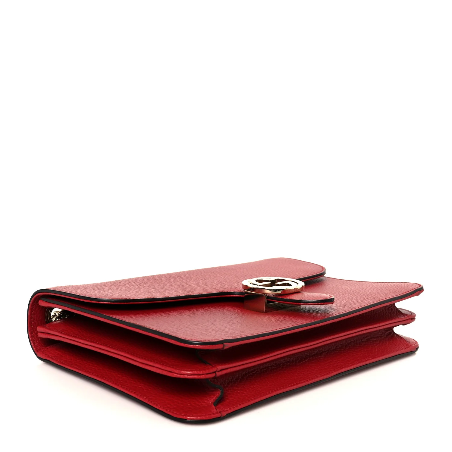 Dollar Calfskin Interlocking G Shoulder Bag Red - Image 4