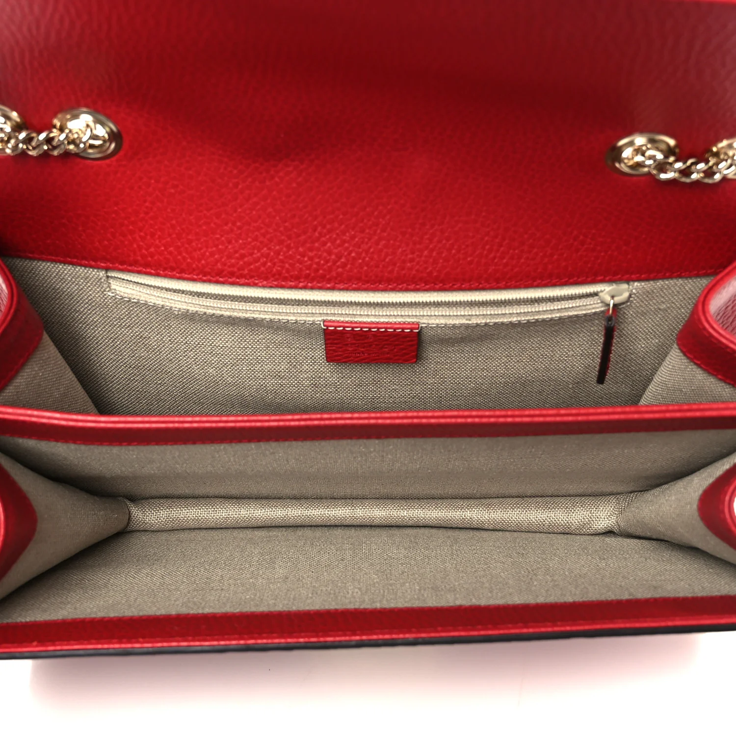 Dollar Calfskin Interlocking G Shoulder Bag Red - Image 5