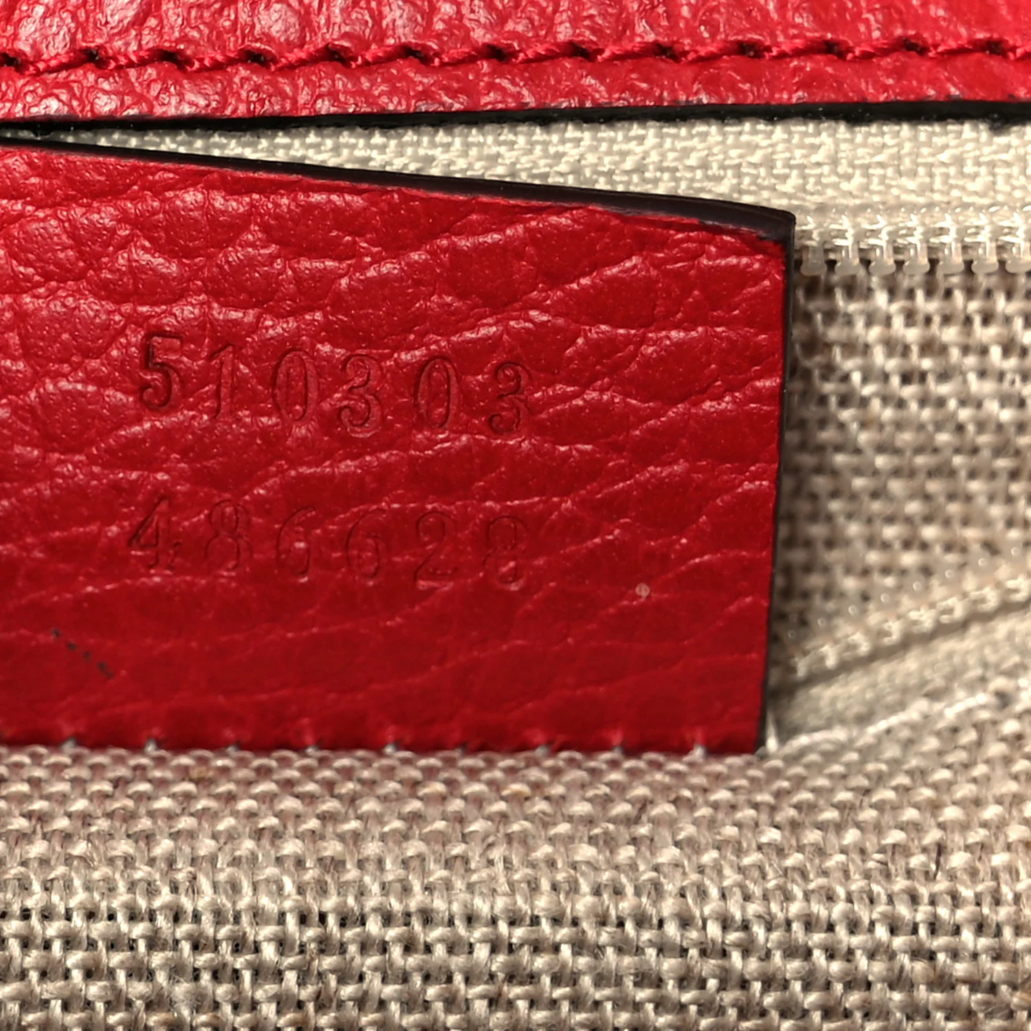Dollar Calfskin Interlocking G Shoulder Bag Red - Image 7