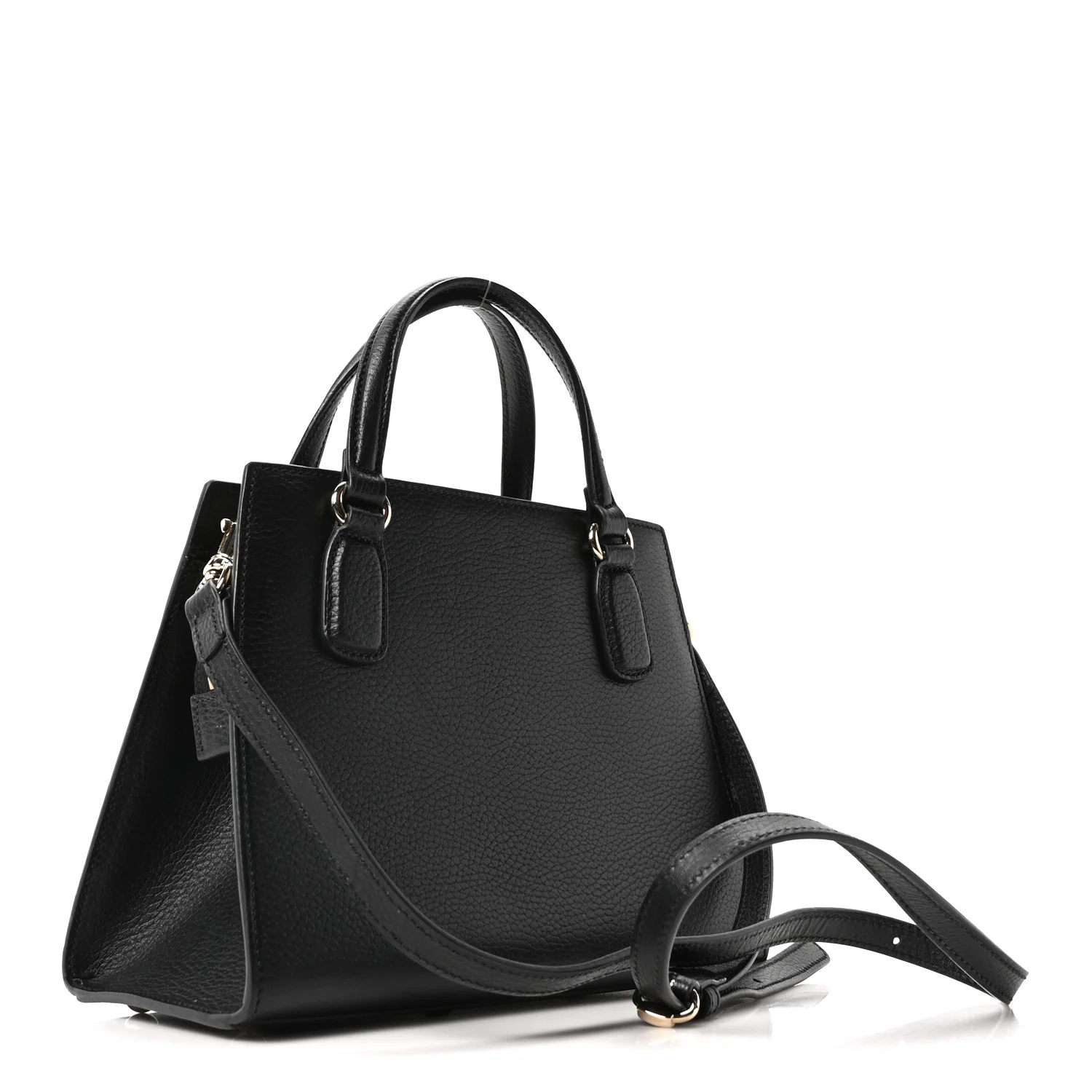Dollar Calfskin Medium Soho Top Handle Satchel Black - Image 3