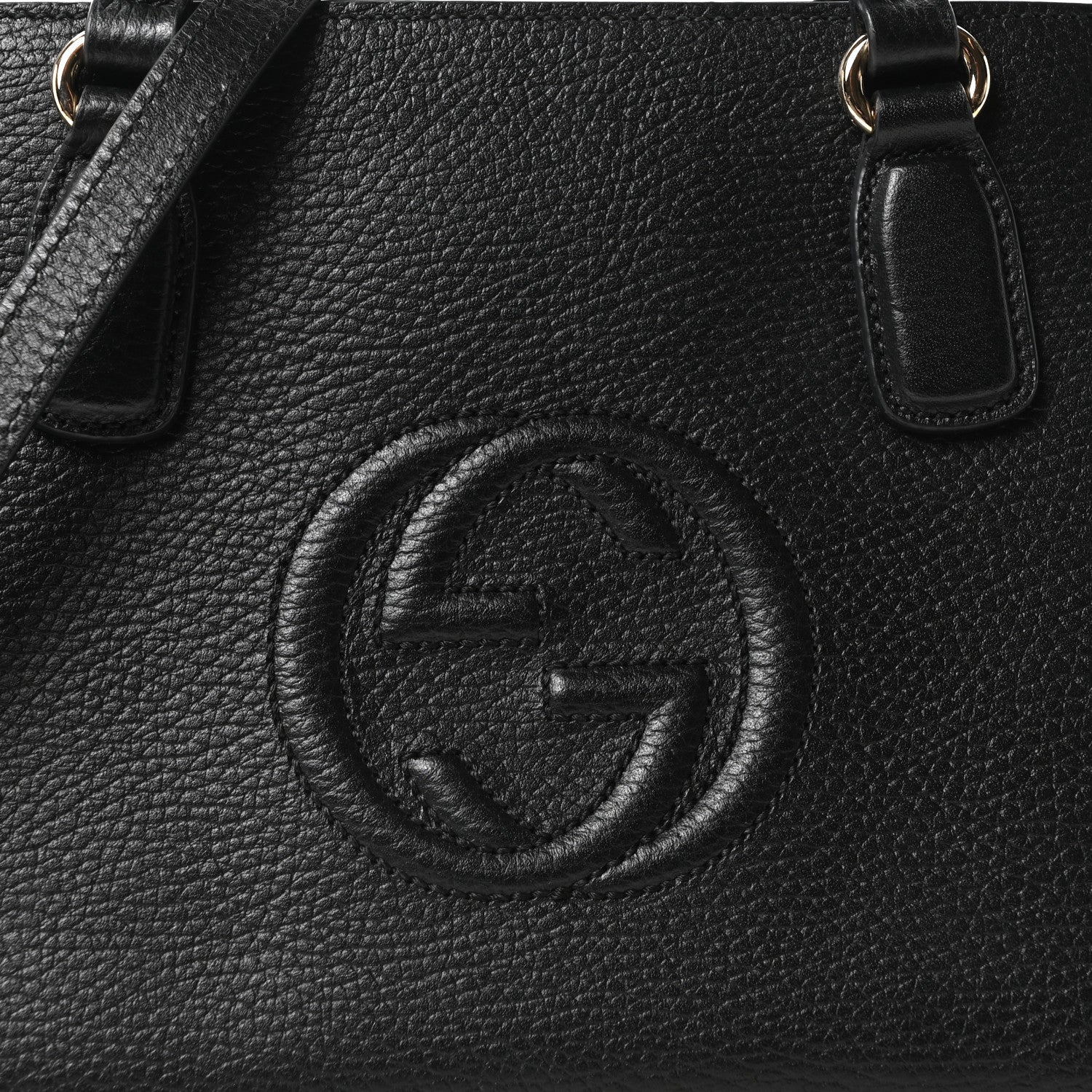 Dollar Calfskin Medium Soho Top Handle Satchel Black - Image 8