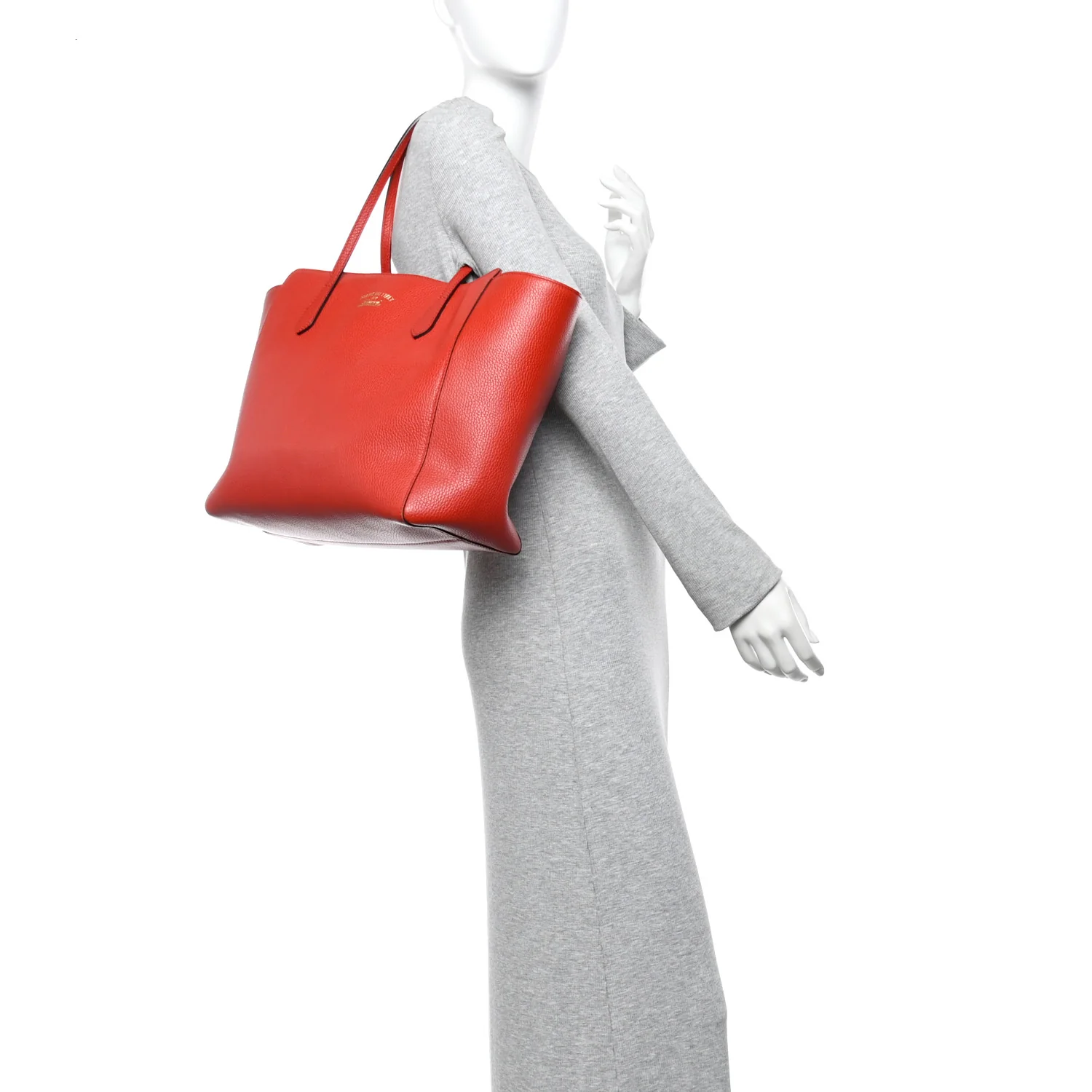 Dollar Calfskin Medium Swing Tote Red - Image 2