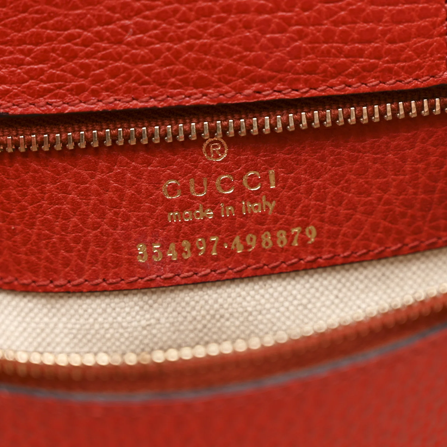 Dollar Calfskin Medium Swing Tote Red - Image 6