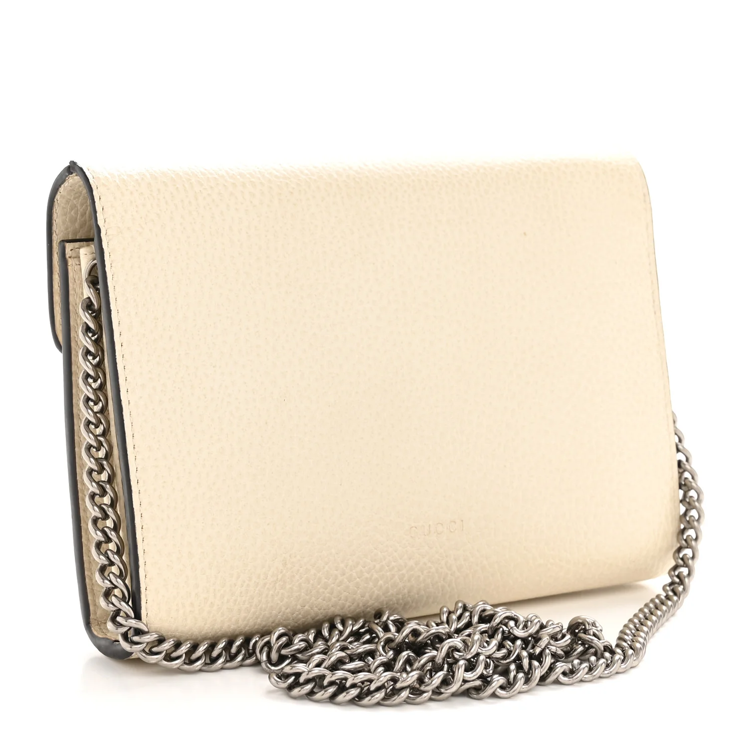 Dollar Calfskin Mini Dionysus Chain Wallet Mystic White - Image 3