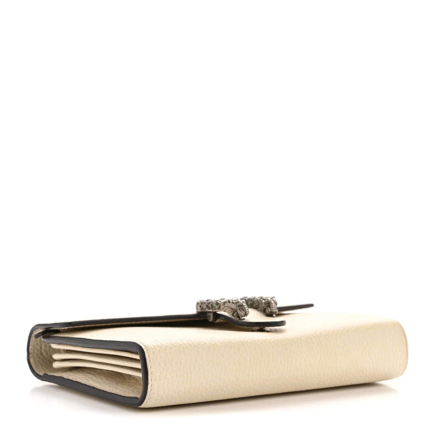 Dollar Calfskin Mini Dionysus Chain Wallet Mystic White - Image 4