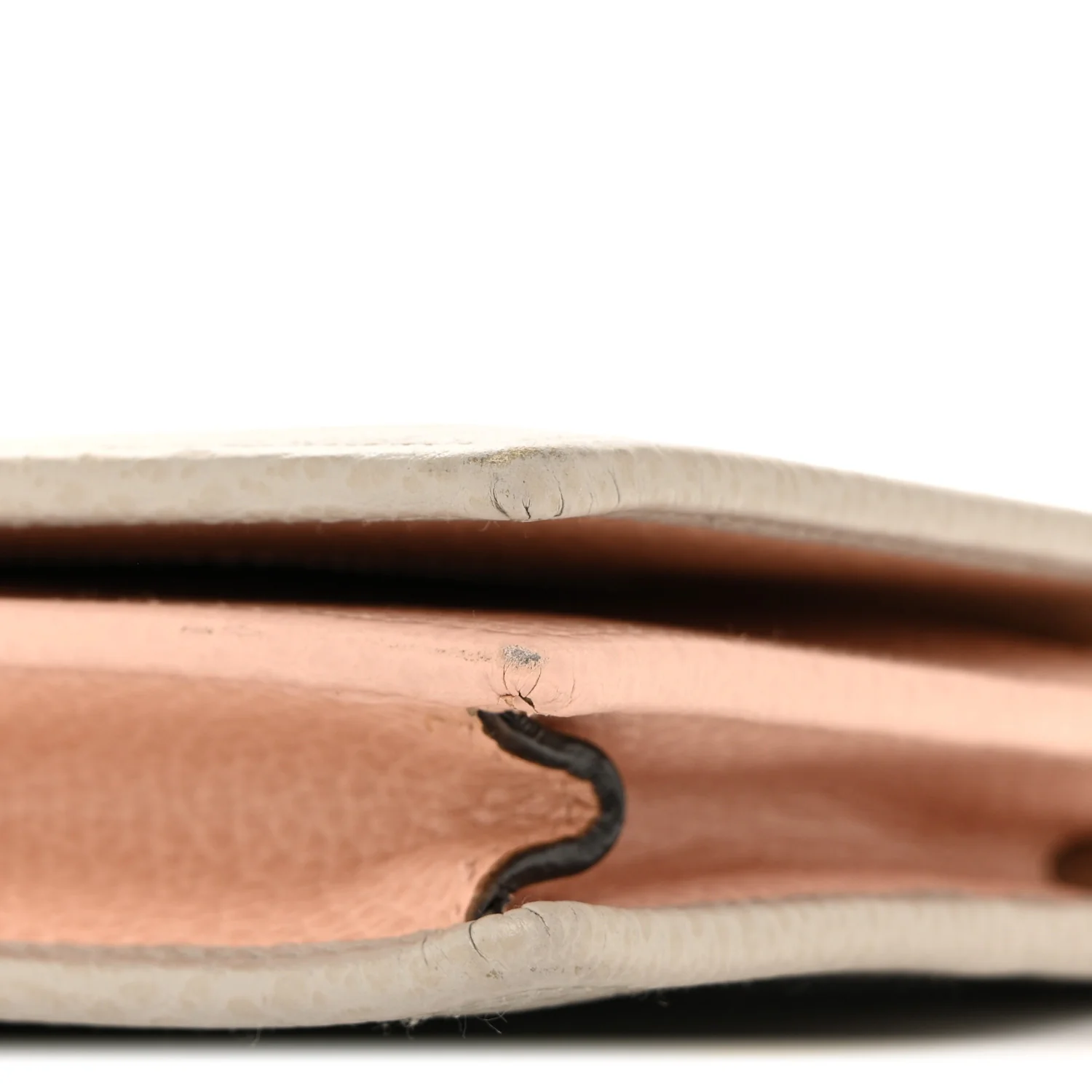 Dollar Calfskin Mini GG Marmont Chain Wallet Grey Light Pink - Image 9