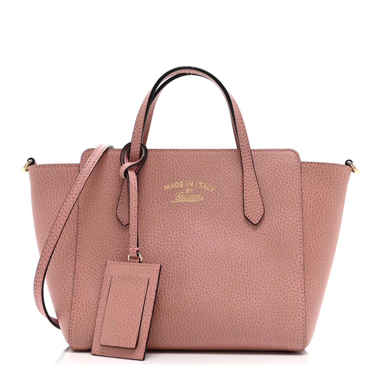 Dollar Calfskin Mini Swing Top Handle Bag Soft Pink