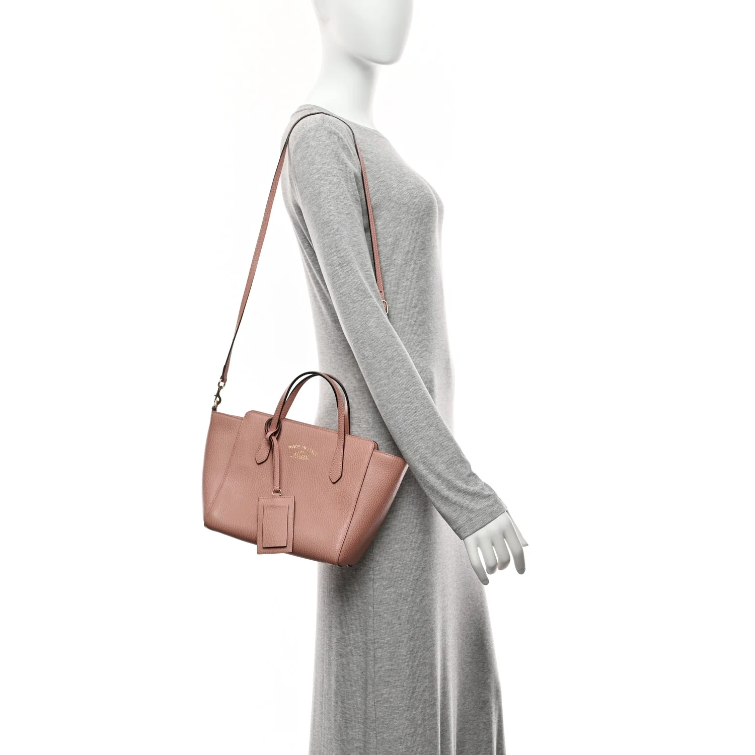 Dollar Calfskin Mini Swing Top Handle Bag Soft Pink - Image 2