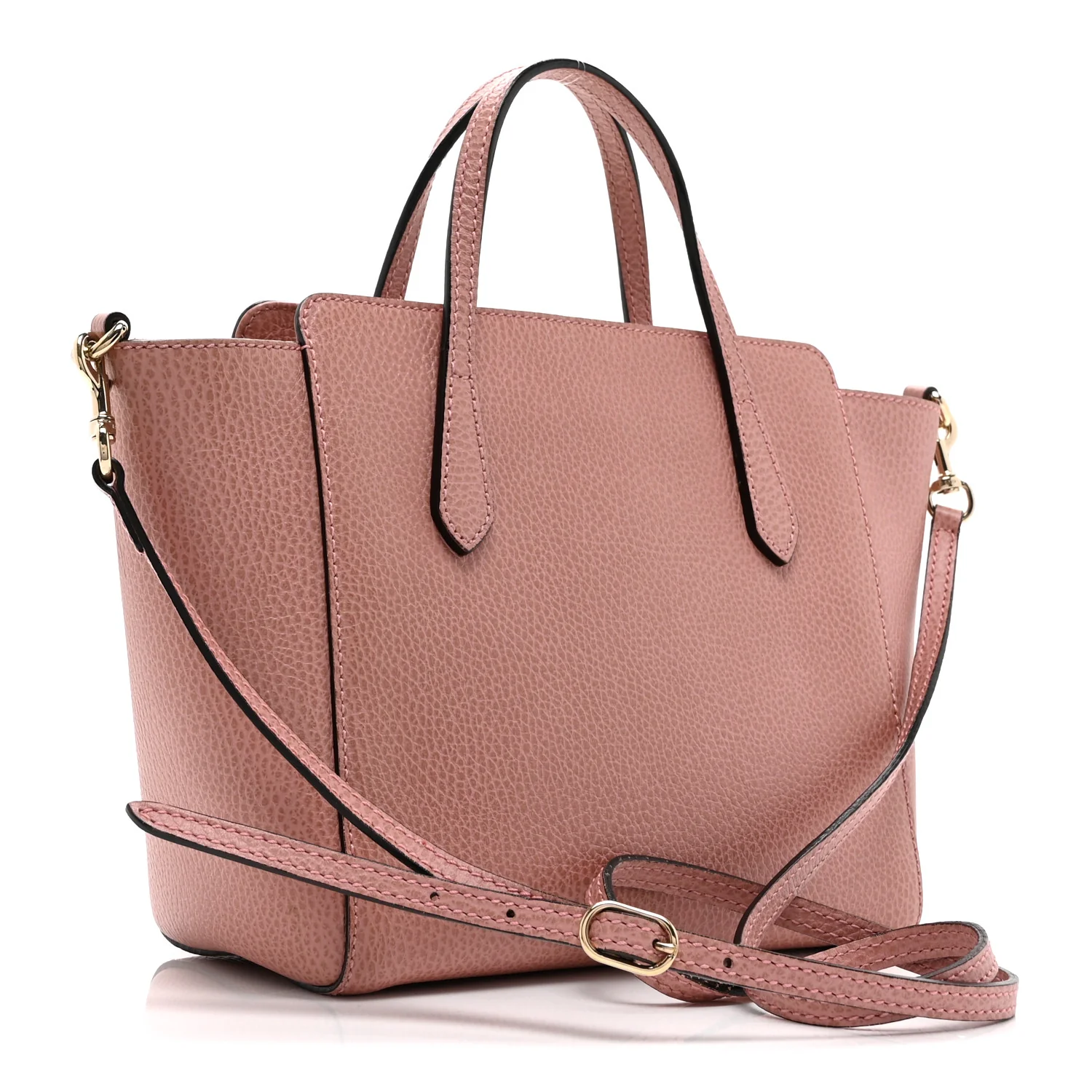 Dollar Calfskin Mini Swing Top Handle Bag Soft Pink - Image 3
