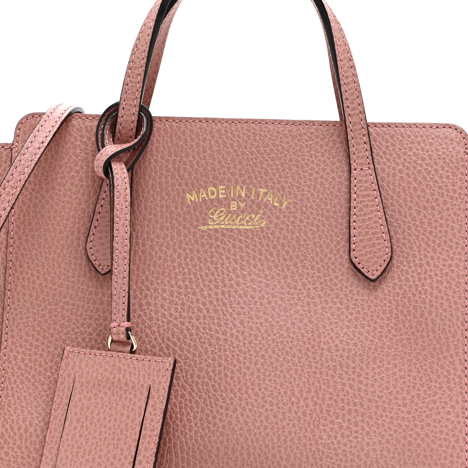 Dollar Calfskin Mini Swing Top Handle Bag Soft Pink - Image 8