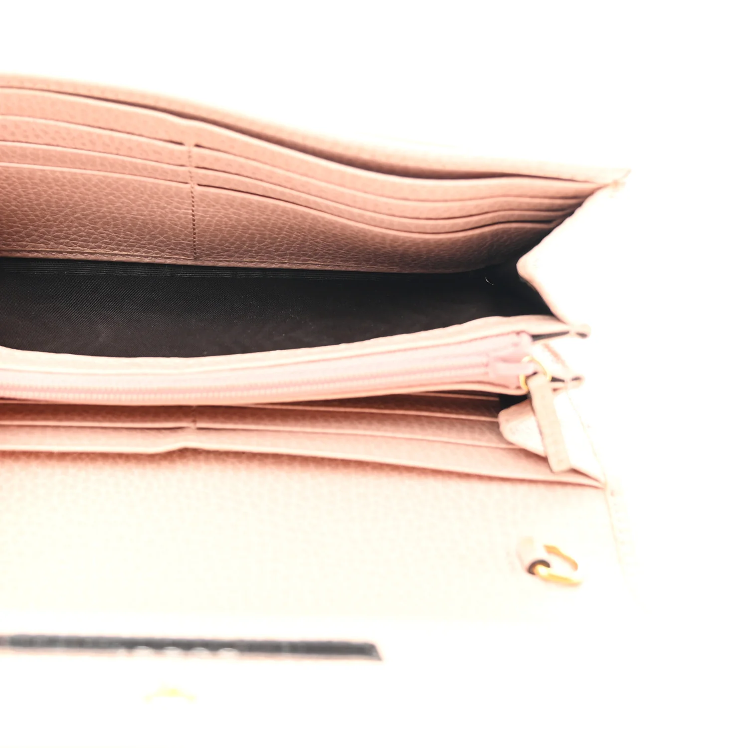 Dollar Calfskin Petite GG Marmont Wallet Chain Bag Porcelain Rose - Image 5