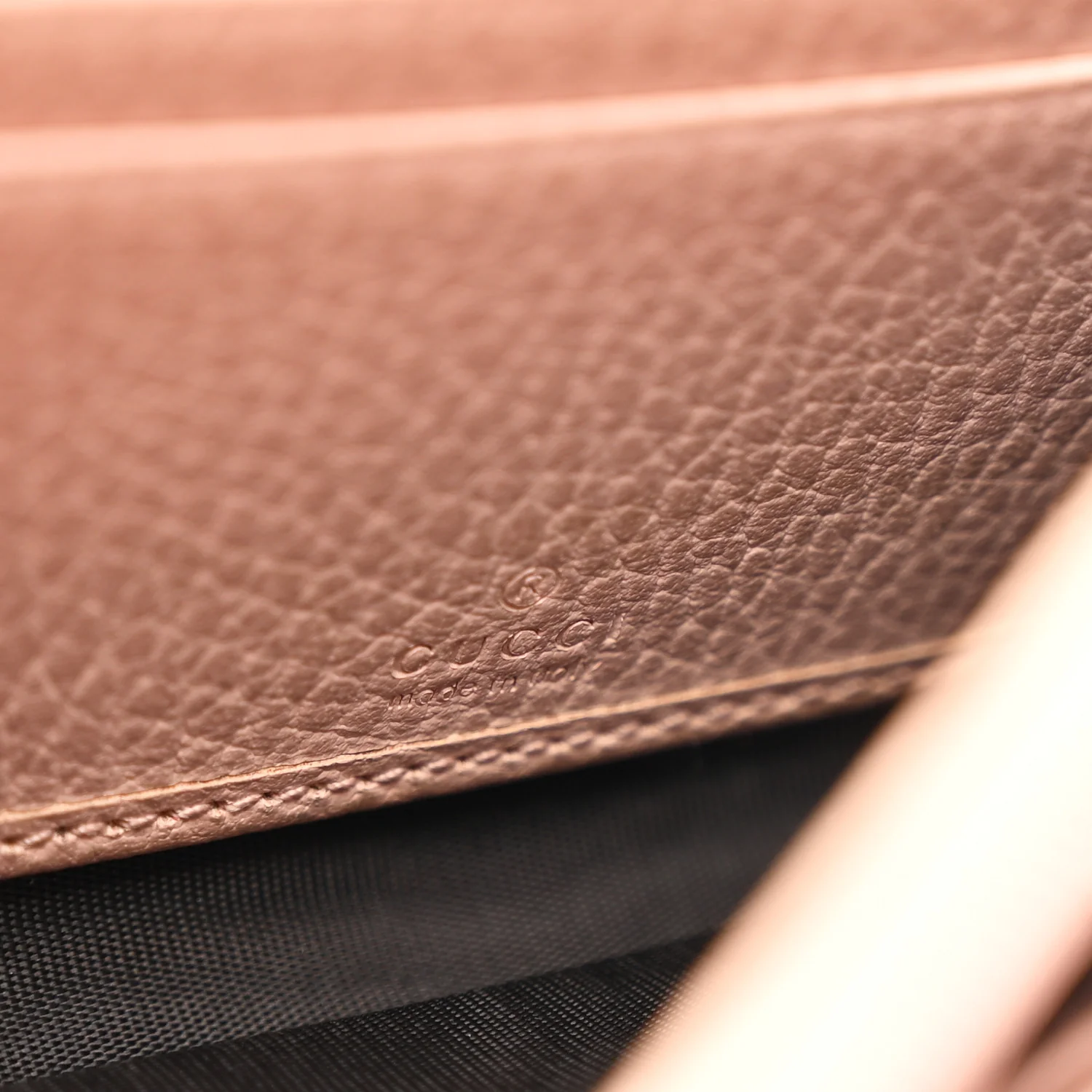 Dollar Calfskin Petite GG Marmont Wallet Chain Bag Porcelain Rose - Image 7