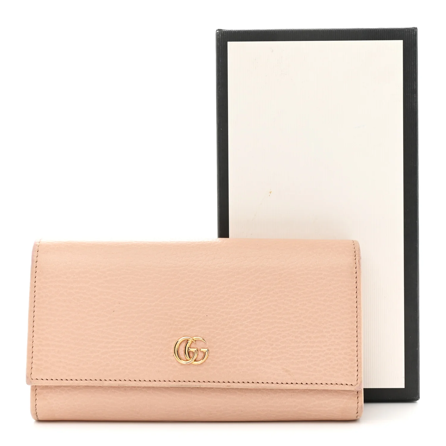 Dollar Calfskin Petite GG Marmont Wallet Chain Bag Porcelain Rose - Image 9