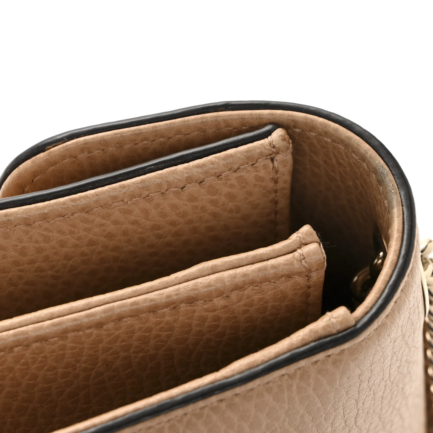 Dollar Calfskin Small Interlocking G Shoulder Bag Camelia - Image 14