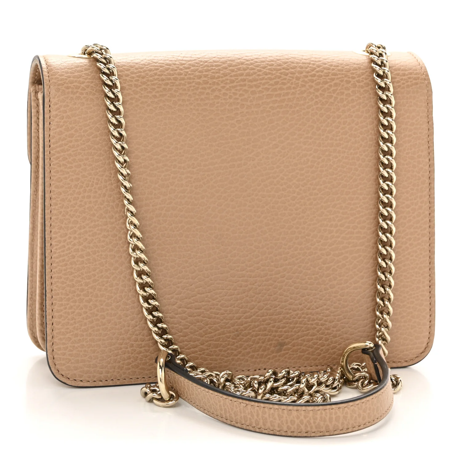 Dollar Calfskin Small Interlocking G Shoulder Bag Camelia - Image 3