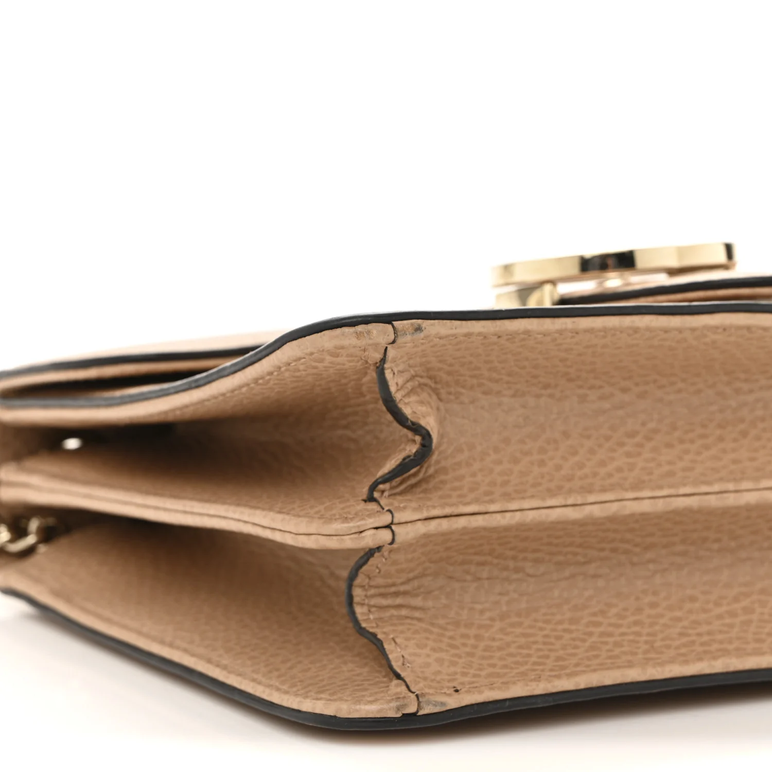 Dollar Calfskin Small Interlocking G Shoulder Bag Camelia - Image 9