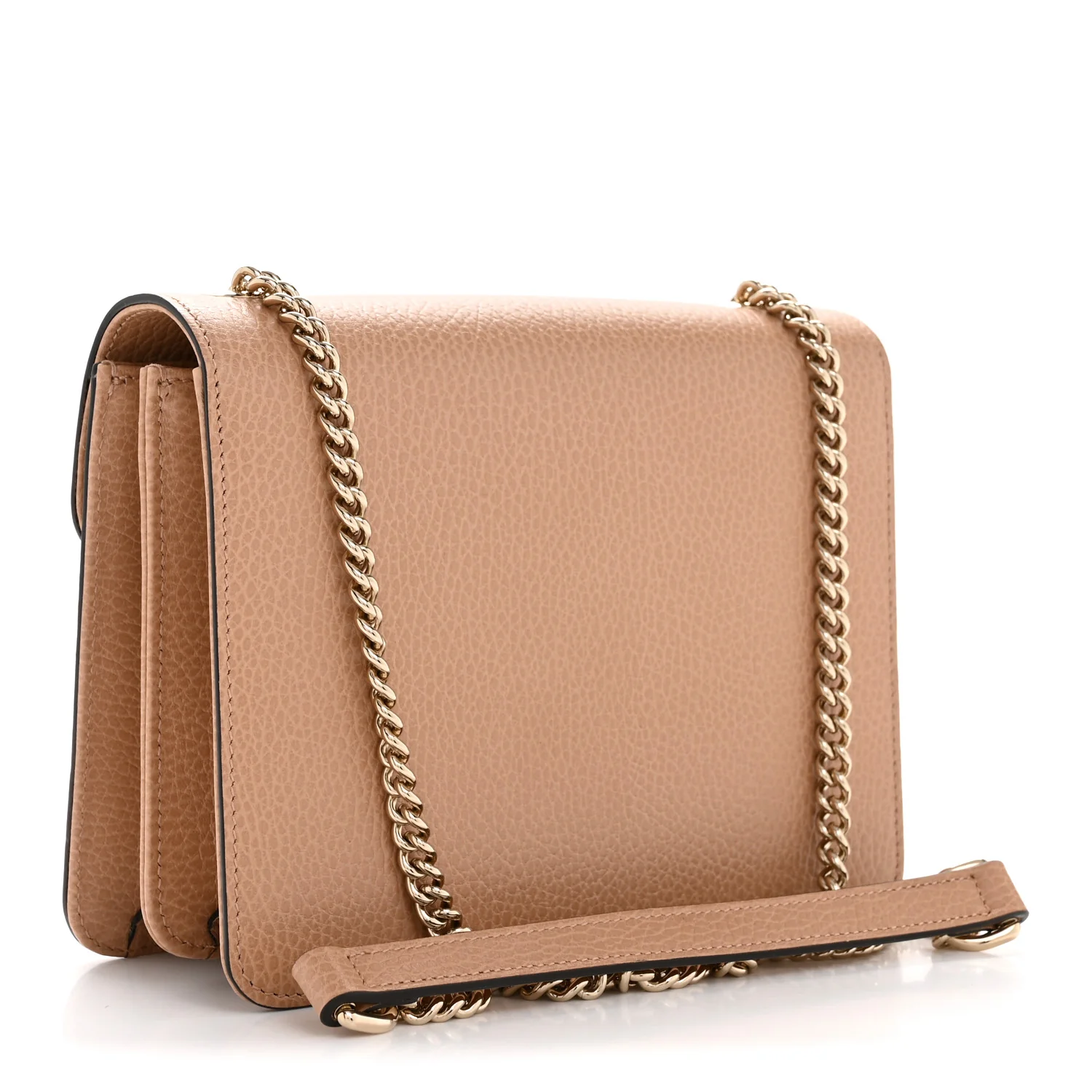 Dollar Calfskin Small Interlocking G Shoulder Bag Camelia - Image 3