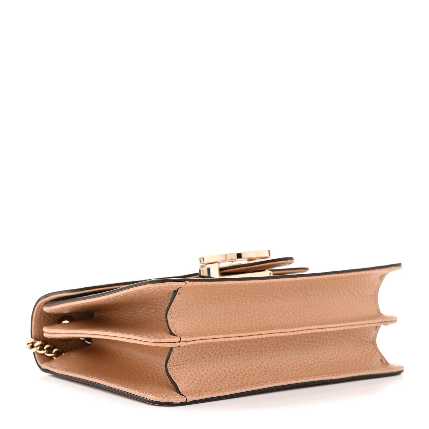 Dollar Calfskin Small Interlocking G Shoulder Bag Camelia - Image 4
