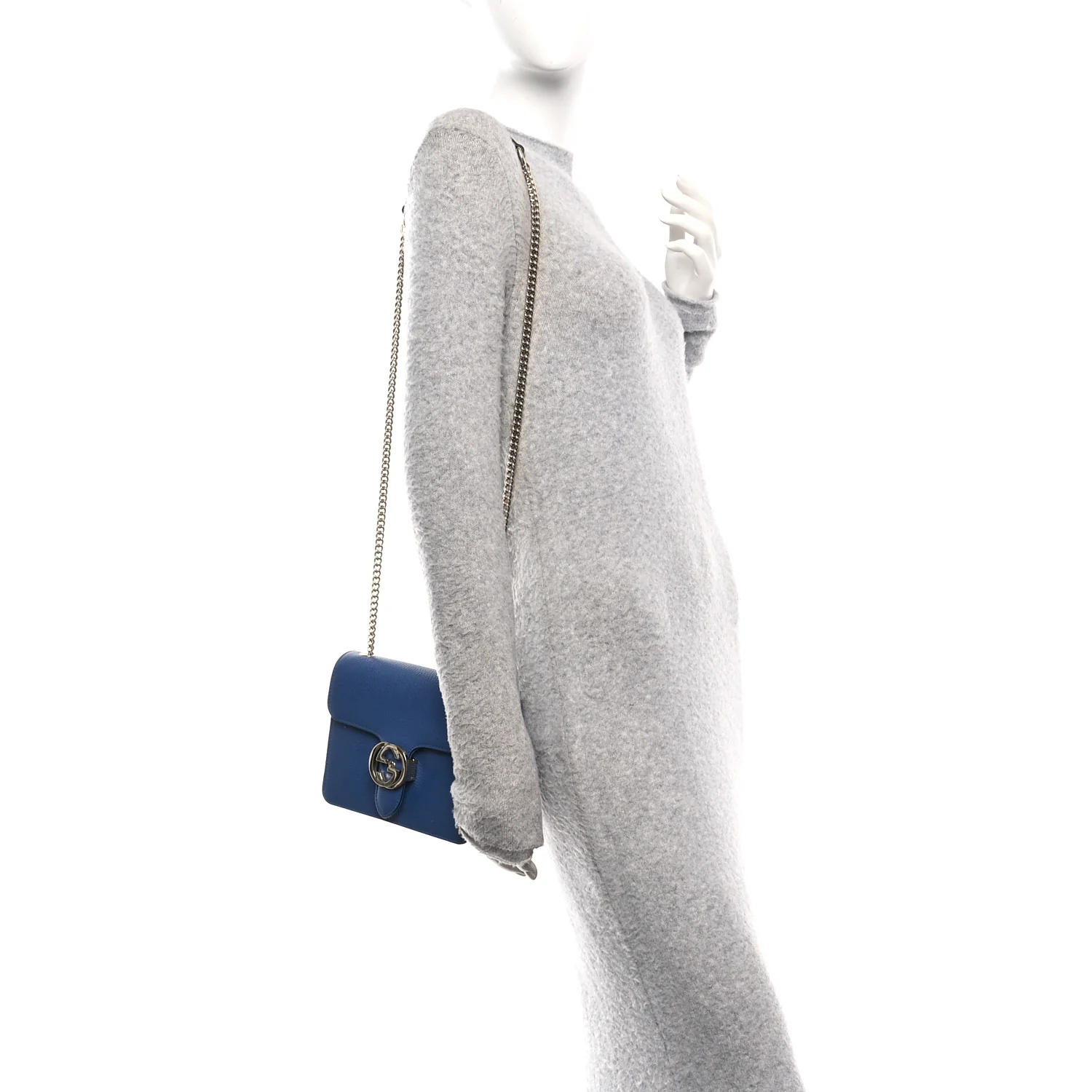 Dollar Calfskin Small Interlocking G Shoulder Bag Caspian - Image 2
