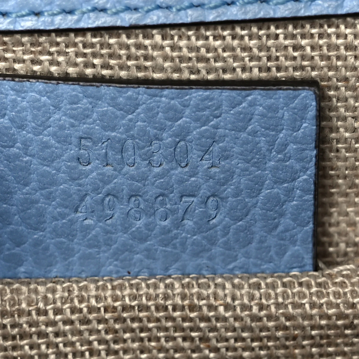 Dollar Calfskin Small Interlocking G Shoulder Bag Mineral Blue - Image 7