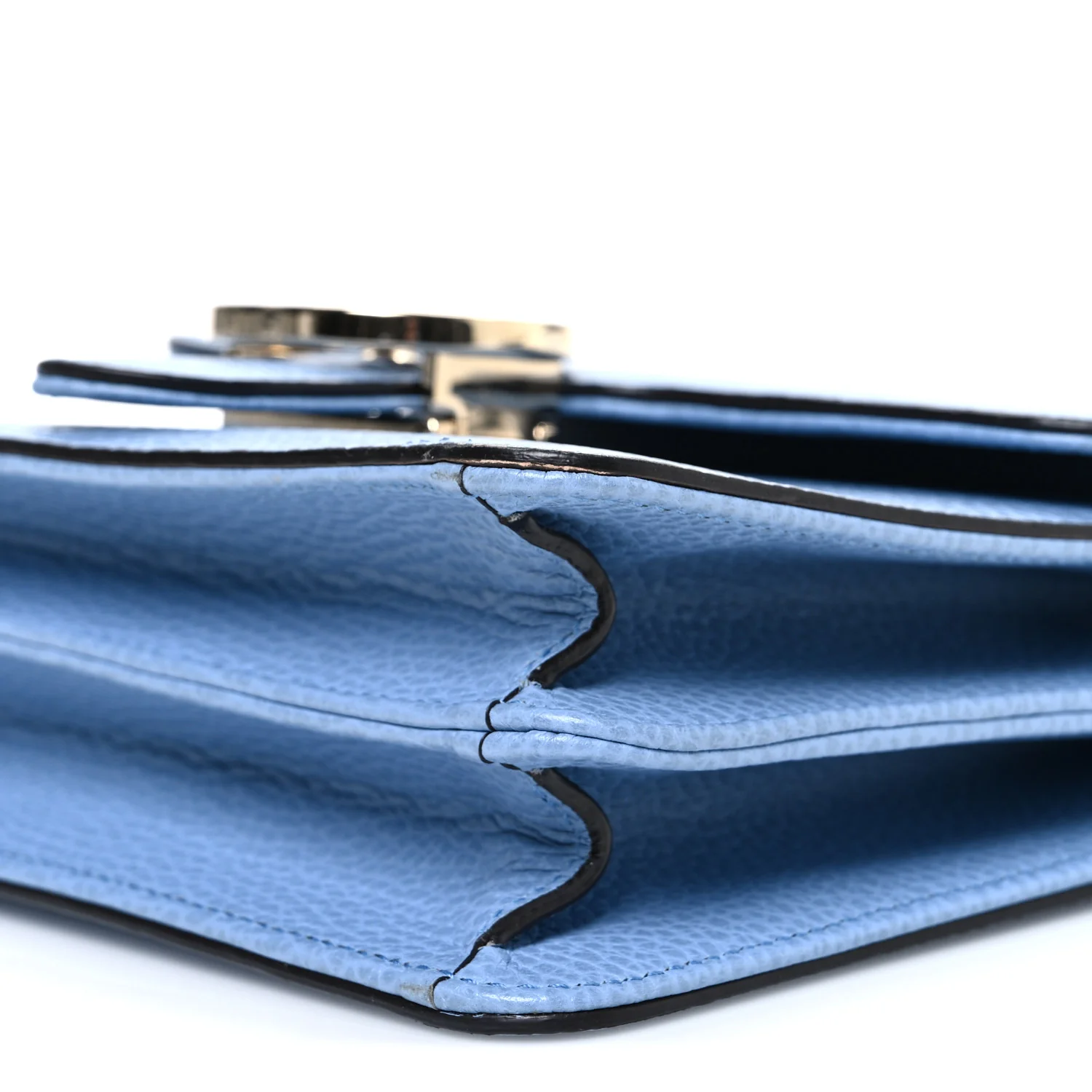 Dollar Calfskin Small Interlocking G Shoulder Bag Mineral Blue - Image 10