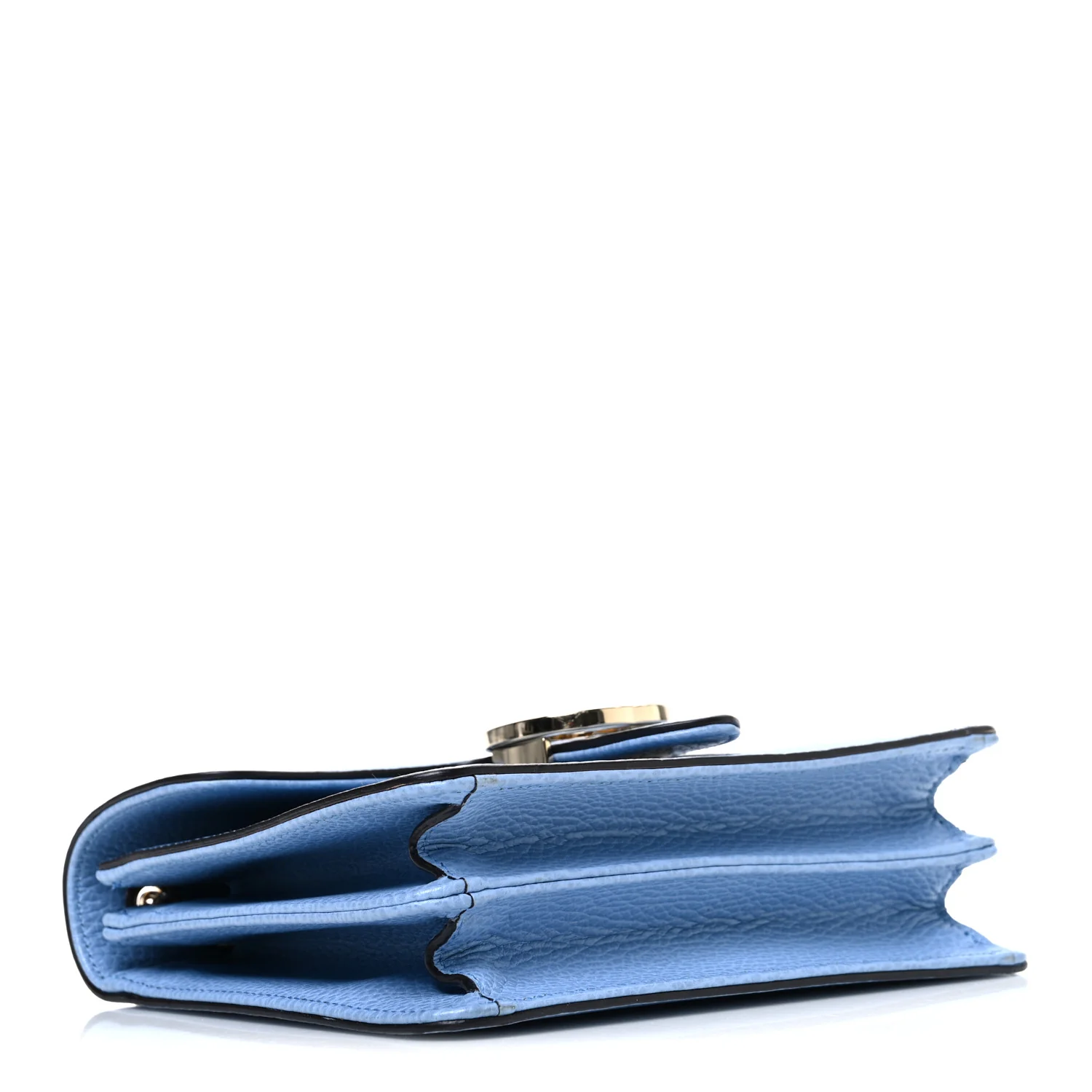 Dollar Calfskin Small Interlocking G Shoulder Bag Mineral Blue - Image 4