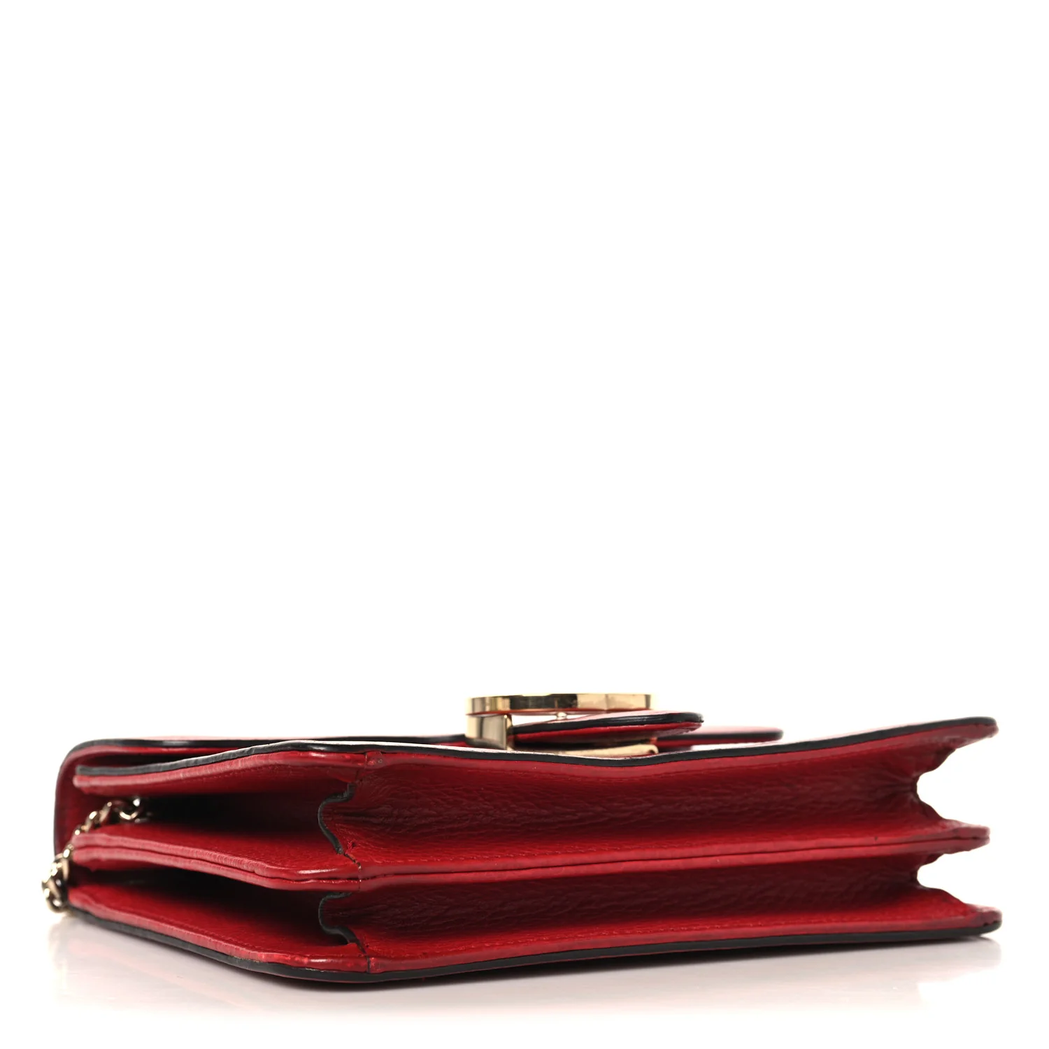 Dollar Calfskin Small Interlocking G Shoulder Bag Red - Image 4